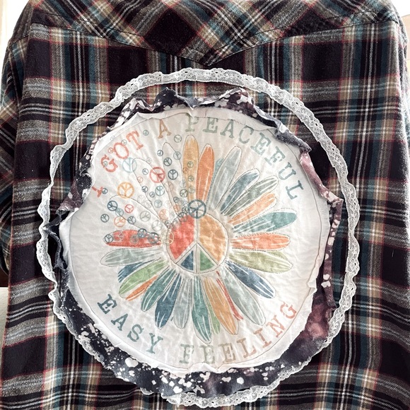 Reworked Boho Flannel “I Got A Peaceful Easy Feeling” - Picture 1 of 16